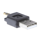 USB 2.0 to 3.5mm Adapter for iPod Shuffle 1st 2nd Generation Black