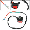 For Motorcycle Modified Handlebar Red Switch LED Headlight Seat Switch D ROW