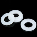 70pcs M2 M2.5 M3 White Nylon Plastic Flat Washers Gaskets Kit Fit Metric Bolt