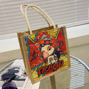 Peking Opera Printed Handbag Women Canvas Shopping Shoulder Bag (Style 2)