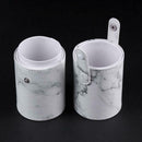 Travel PU Marbling Makeup Brushes Pen Holder Storage Cosmetic Case Box(M) A