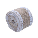 2.5M Hemp Ribbon with Lace Trims Tape Rustic Wedding Decor G