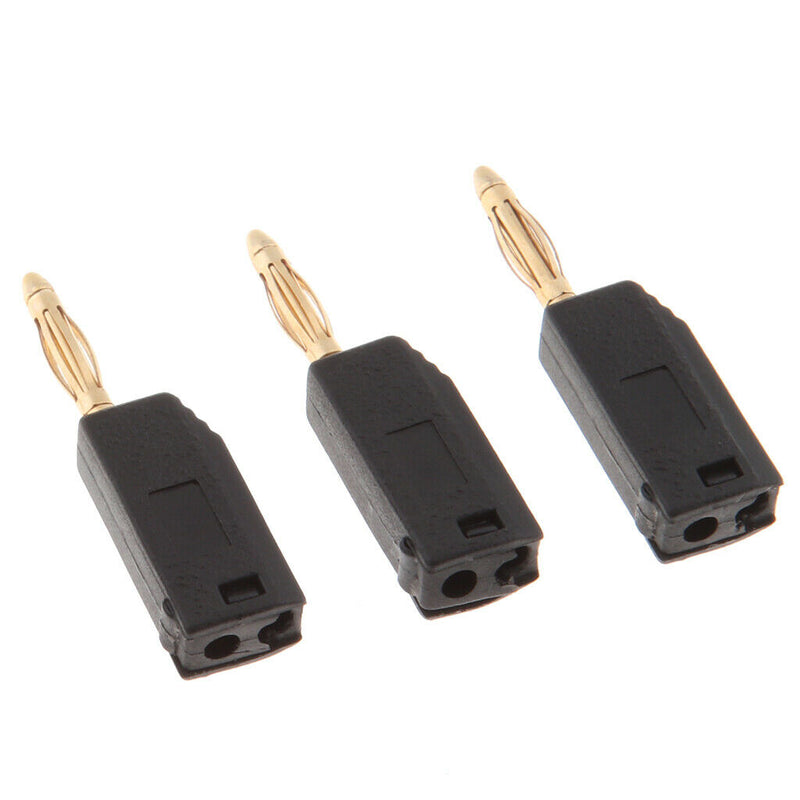 10 Pcs Black & Red 2mm Banana Plug Connectors Retractable Sheath Stackable Wire