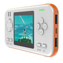 Handheld Game Console Retro 416 Game w/8000mAh Power Bank (White Orange)