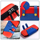 Hard Case Zipper Carrying Storage Bag Fit for Nintend Switch (Red+Blue)