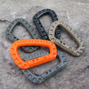 5pcs D Shape 90kg/200LB Buckle Snap Clip POM Plastic Climbing Carabiner Hanging