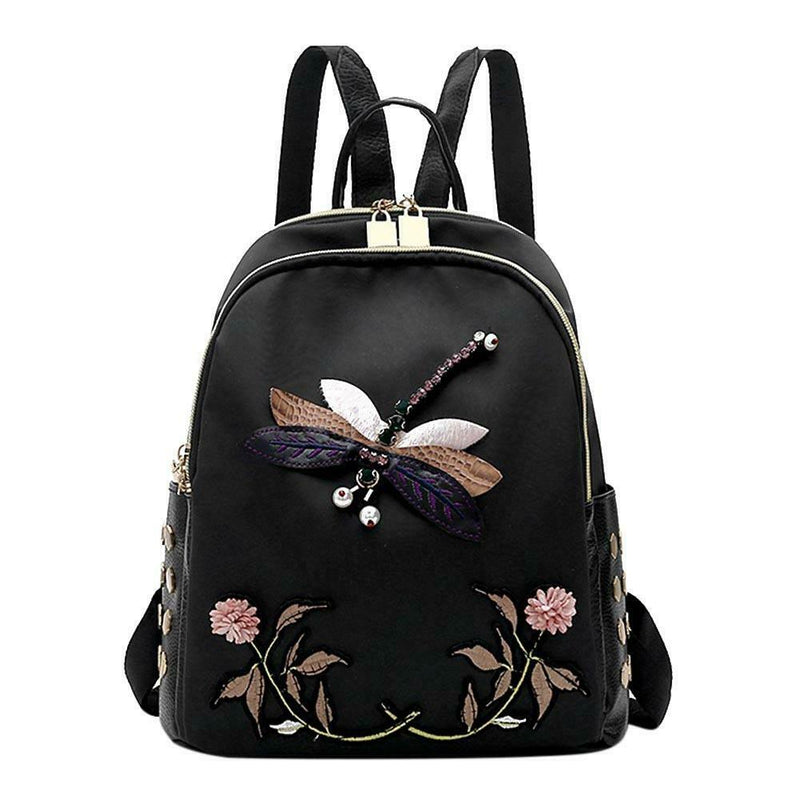 Fall Oxford Cloth Backpack Girls Backpack Animal Print Soft Shoulder Bag A