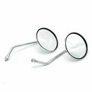 1Pair Motorcycle Rear View Rearview Side Round Mirror Universal 10mm Street Bike
