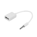 3.5mm Male Audio AUX Jack to USB 2.0 Type A Female OTG Converter Cable