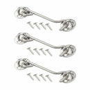 3x Window Hook Cabin Hook And Eye Latch Lock Shed Gate Door Catch Holder