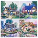 4Pc 5D Diamond Painting Special Shaped House Picture DIY Handicrafts 30x30cm