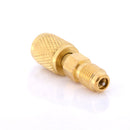 R12 R134A Brass Refrigeration Fitting Adapter 1/4'' To 1/4'' W/Valve Core 3C