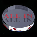 Texas Hold'em Poker Guard Chip - ALL-IN Button - Hand Protector Crystal Coin