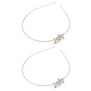Princess Bridal Party Headband Crystal Tiara Crown Hair Band Clasp Golden B