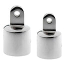 2 Pieces / Set Stainless Steel 316 Polished Eye End Cap - 7/8 inch (22mm) + 1