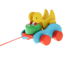 Wooden Pull String and Duck Pecking Rice & Walking Kids Toddler Developmental