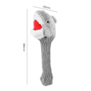 Shark Fleece Golf Club Head Cover Headcover for No.3 No.5 Fairway Wood