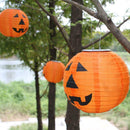 Halloween LED Solar Pumpkin Lantern DIY Portable Wire Hanging Home Decor
