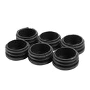 6Pcs Plastic Blanking End Cap Pipe Tube Insert Plug Cover 40mm Black L4A5