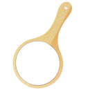Natural Wood Frame Mirror Wooden Hand Mirror, Compact Size For Travel