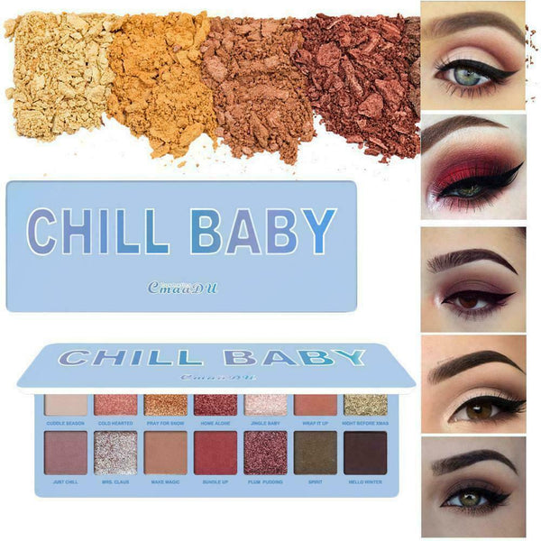 2019 New Makeup Palette 14 Color Waterproof Eye Shadow Chill Baby N4O0
