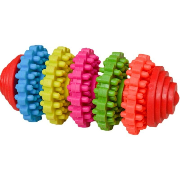 Nice Colorful Rubber Pet Dog Puppy Dental Teething Healthy Teeth Gums Chew