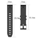 Silicone 22mm Watch Band Strap for Fenix5 Forerunner935 Sapphire(Black)