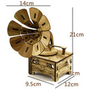 Creative Gramophone Musical Boxes Retro DIY Wood Music Box Craft Gift Decor