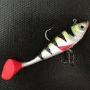 Easy Soft Lead Fish 11cm/19.4g T Shape Tail Fishing bait lures with HooksME