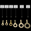 150Pcs/set Car Ring Type Golden Brass Non-insulated Crimp Terminals Connectors