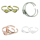 8 Pieces Brass Wristband Fashionable Adjustable Valentine's Gift