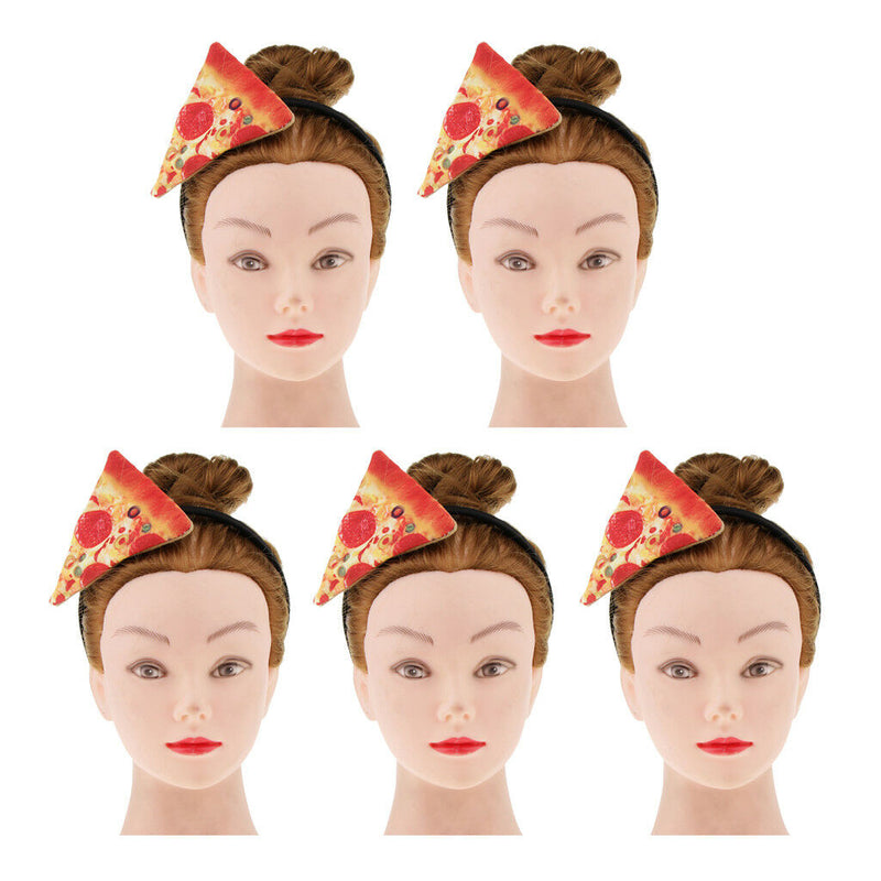 5pcs Holiday Adults Kids Pizza Food Headbands Fancy Dress Hair Accessories