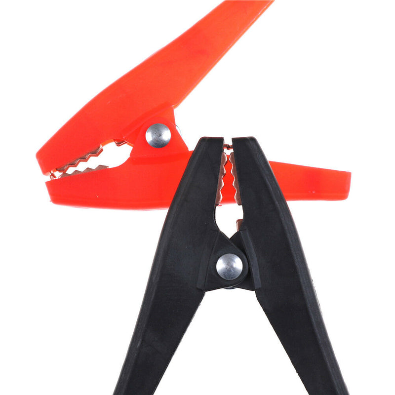 2pcs 90mm 100A Plastic Alligator Clips Car Battery Clamps Connecter Red & Bla Gw