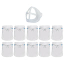 10Pcs Full Face Shield Protector Reusable Goggles Glasses Frame Visor Hat