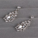 Women Jewelry Sets Wedding Party Bride Crystal Rhinestone Necklace Earrings JR