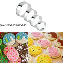 4 pcs Stainless Steel Round Circle Cookie Fondant Cake Mould Cutter Tool JR