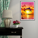 5D DIY Full Drill Diamond Painting Dolphin Cross Stitch Embroidery (439)