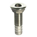 Boat Plumbing Fittings, Stainless Steel Durable Barbed Thru Hull Threaded