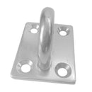 316 Stainless Steel Square Pad Eye 6mm Ring Sail Shade Plate Boat Rigging M6