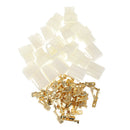 10 Kits 3 Pin 6.3mm Brass Crimp Terminal Cable Locking Male Female Connector