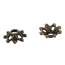 150 pcs Gift Bronze Tone Flower Bead Caps receptacle 8x3mm F5E7