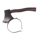 Plastic Hatchet Across the Head Halloween Cross Head Ax Hairband Headband B W9E3
