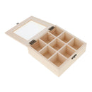Multi-grid Wooden Jewelry Storage Case Handmade Storage Box Treasure Chest Wood