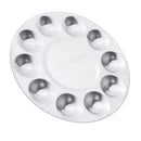 Professional Round Aluminium Paint Platte Tray 10 Wells Artist Art Palette Best