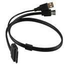 22pin SATA to eSATA USB data cable adapter cord 0.5m for hard drives Black
