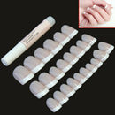 24Pcs Lady Women's French Style DIY Manicure Art Tips False Nails with Glue New