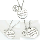 Personalized Engraved DIY Stainless Steel Custom Name Letters Pendanted Necklace