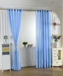 100x250cm Modern Door Window Curtain Blackout Drapes Sheer Blind Punch Azure