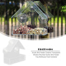 Creative Transparent Window Mounted Sucker Bird Feeder Tray Birdhouse Food Bird