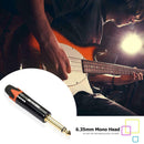 6.35mm Mono Male Plug Connector DIY Soldering Plug for Microphone (Orange) A